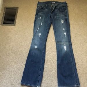 Double Button Ripped Jeans